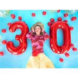 Lufi 7-es szám fólia 86 cm piros