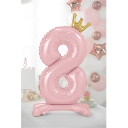 Lufi 8-as szám álló fólia 84 cm világos rózsaszín
