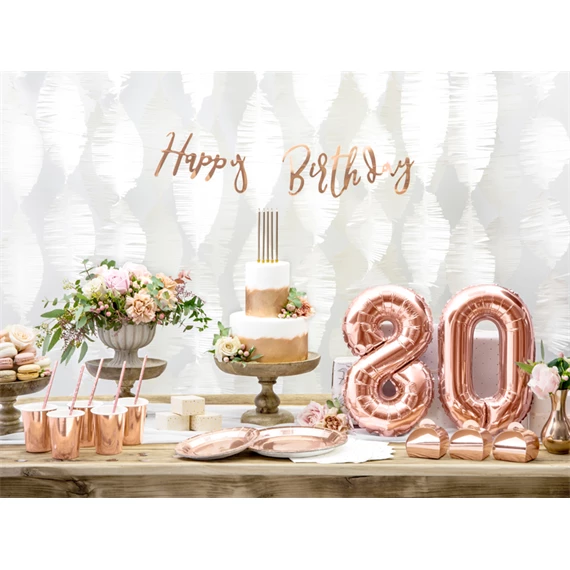 Lufi 8-as szám fólia 35 cm rózsaarany