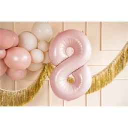 Lufi 8-as szám fólia 72 cm világos rózsaszín