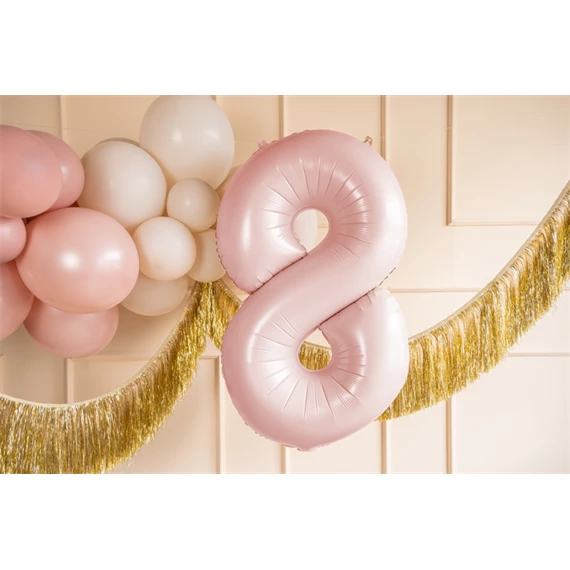 Lufi 8-as szám fólia 72 cm világos rózsaszín