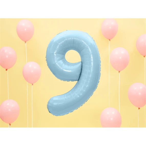 Lufi 9-es szám fólia 86 cm világoskék