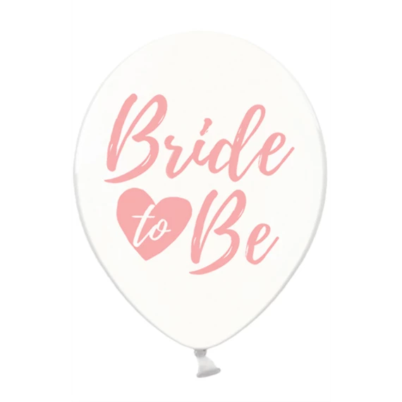 Lufi Bride to be felirattal 30 cm áttetsző-rózsaszín S/6