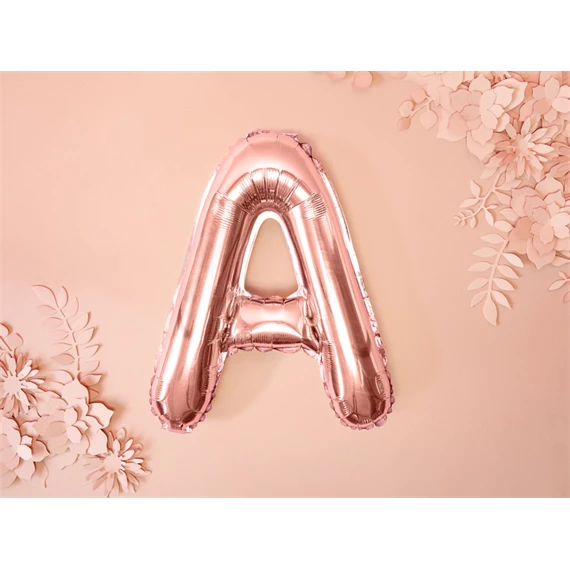 Lufi a betű fólia 35 cm rózsaarany