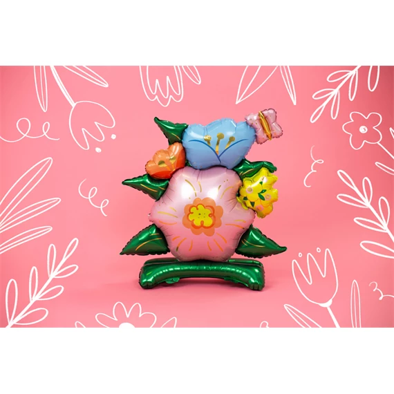 Lufi álló virágok fólia 100x116 cm mix