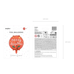 Lufi boldog karácsonyt fólia 45 cm mix