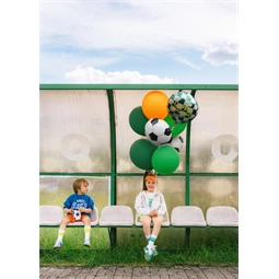 Lufi boldog születésnapot felirattal és focilabdákkal 35x35 cm kevert