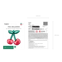 Lufi cseresznye girlandhoz 28x31 cm mix S/3