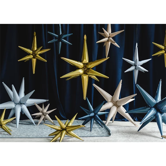 Lufi csillag 3D fólia 105 cm arany