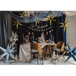 Lufi csillag 3D fólia 105 cm ködös kék