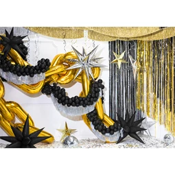 Lufi csillag 3D fólia 70 cm ezüst