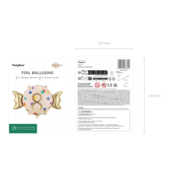 Lufi cukorka 8-as fólia 61x37 cm keverék