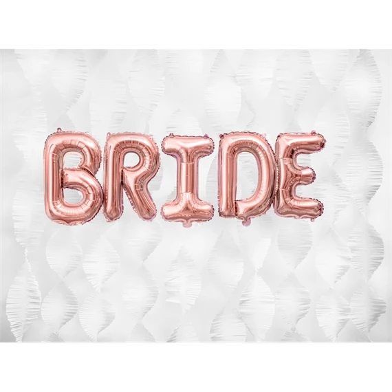Lufi e betű fólia 35 cm rózsaarany