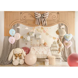 Lufi egér mintával 1-es szám 30 cm világoskék S/6