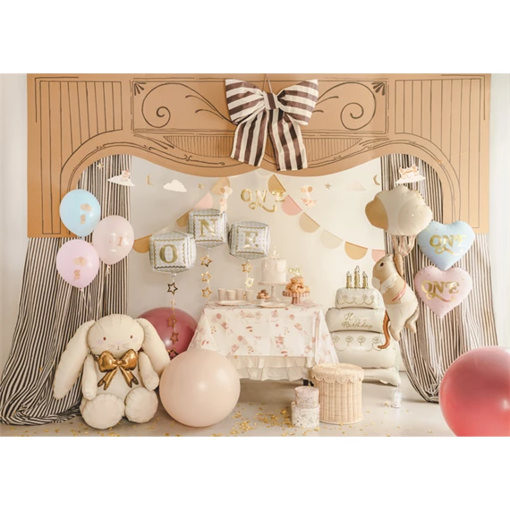 Lufi egér mintával 1-es szám 30 cm világoskék S/6