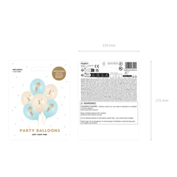 Lufi egér mintával 1-es szám 30 cm világoskék S/6