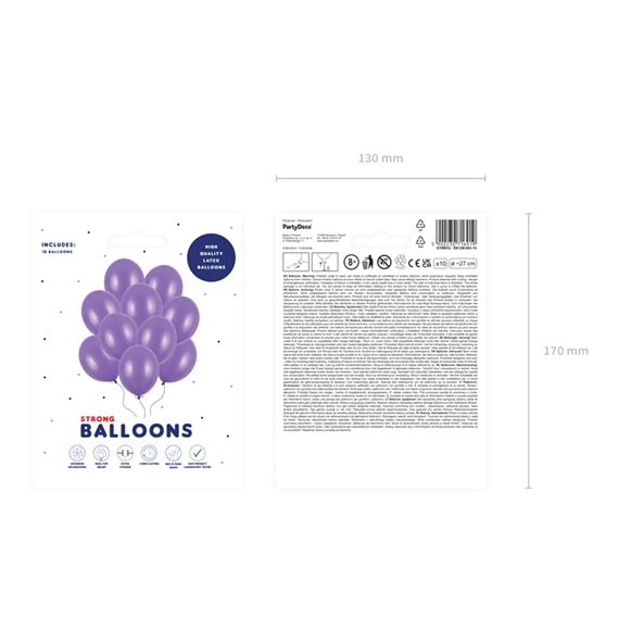 Lufi erős 27 cm metál lila S/10