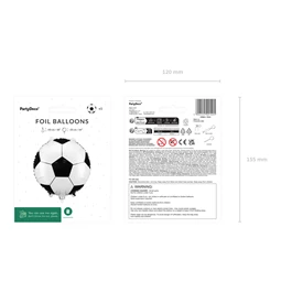 Lufi focilabda fólia 35x35 cm többszínű