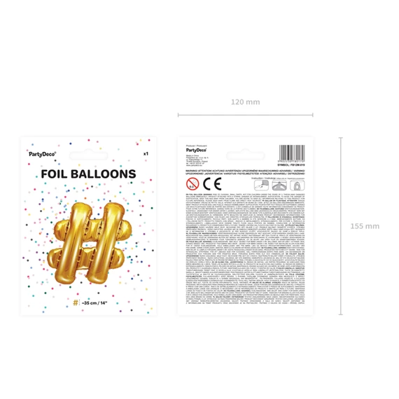 Lufi fólia # 35 cm arany