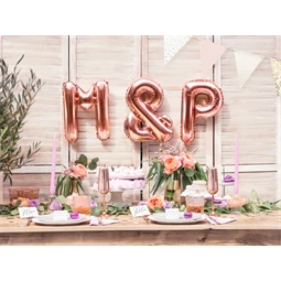 Lufi & fólia 35 cm rózsaarany