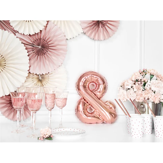 Lufi & fólia 35 cm rózsaarany