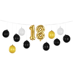 Lufi girland 3 az 1-ben 18. születésnap, mix, 260x32 cm