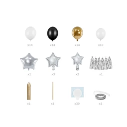 Lufi girland csillagok, mix, 167x135 cm