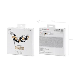 Lufi girland csillagok, mix, 167x135 cm