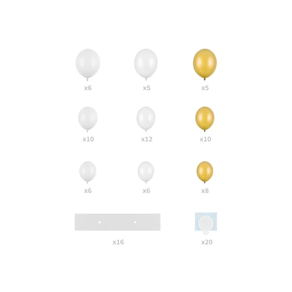 Lufi girland kerettel fehér 160 cm