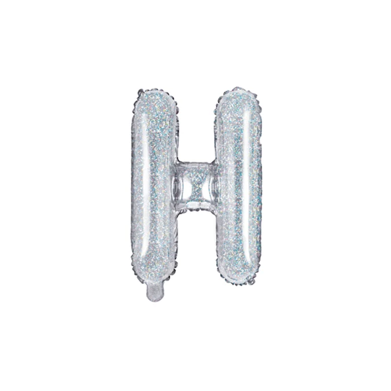 Lufi h betű fólia 35 cm irizáló
