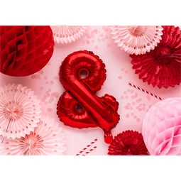 Lufi & jel fólia 35 cm piros