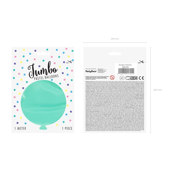 Lufi kerek 1 m pasztell világos menta