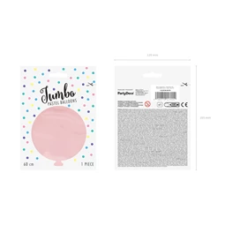 Lufi kerek 60 cm pasztell halvány rózsaszín