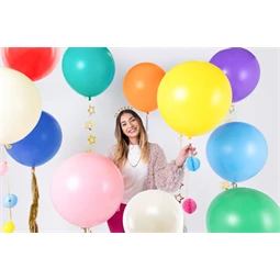 Lufi kerek 60 cm pasztell pipacs piros