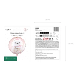 Lufi korong cica fólia 35x35 cm többszínű