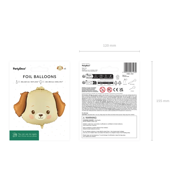 Lufi kutya fólia 63x48.5 cm mix