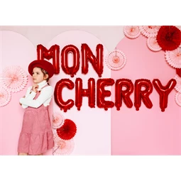 Lufi m betű fólia 35 cm piros