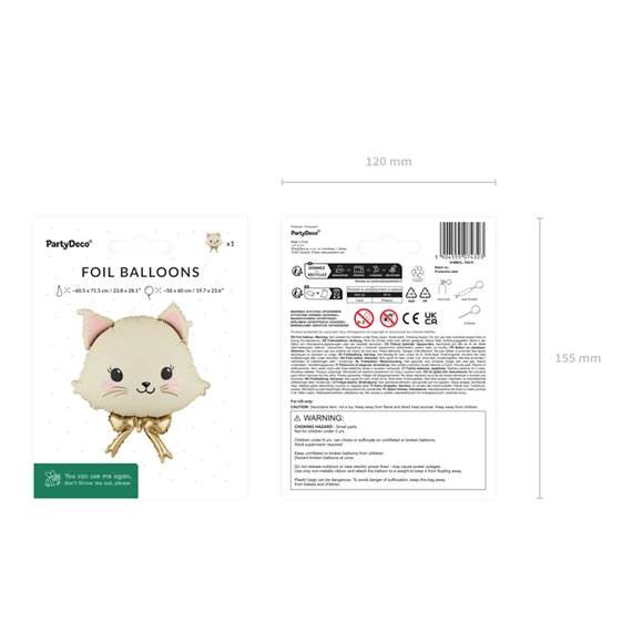 Lufi macska fólia 50x60 cm vegyes