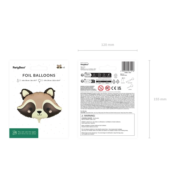 Lufi mosómedve fólia 59x39 cm keverék