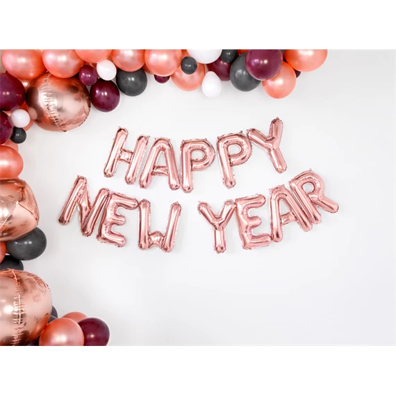 Lufi n betű fólia 35 cm rózsaarany