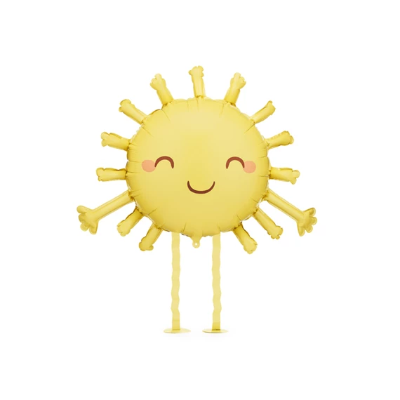 Lufi nap alakú fólia 91x77 cm sárga