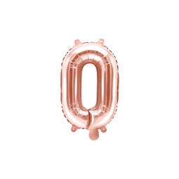 Lufi o betű fólia 35 cm rózsaarany