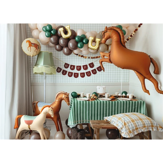 Lufi patkó girlandhoz 18x19 cm arany S/3