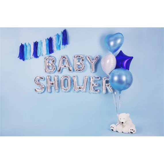 Lufi r betű fólia 35 cm ezüst