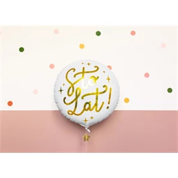 Lufi sto lat! fólia 35 cm fehér