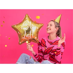 Lufi sto lat! fólia 40 cm arany