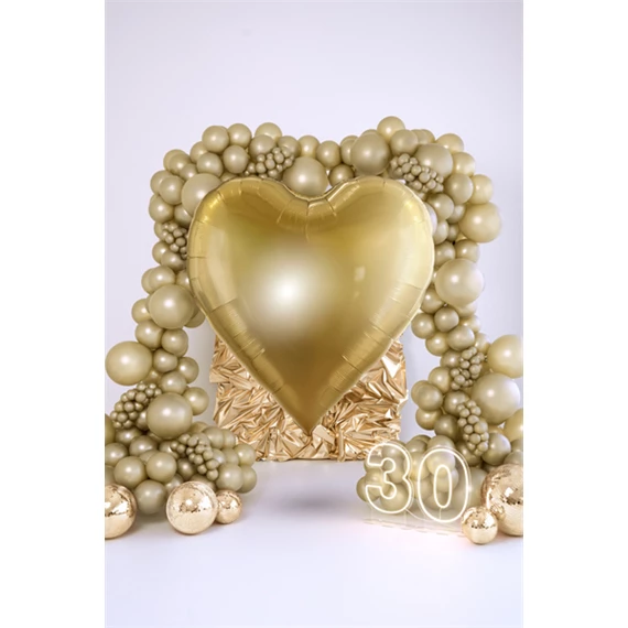 Lufi szív XXL fólia 136x129 cm arany