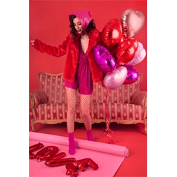 Lufi szív fólia 45 cm világos rózsaszín