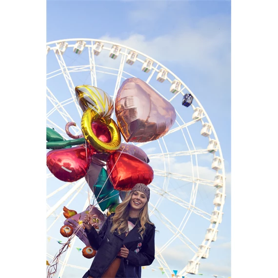 Lufi szív fólia 61 cm rózsaarany