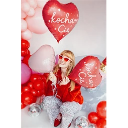 Lufi szív fólia ``Kocham Cię`` 45 cm mix